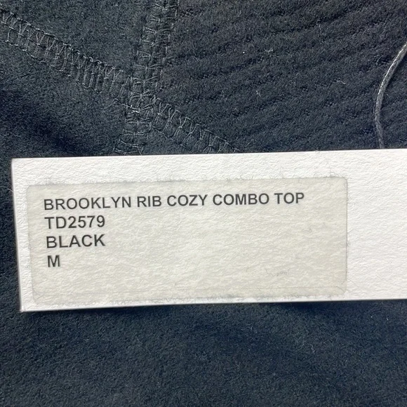 NWT LBLC, the Label Brooklyn Cozy Top, Black, size Medium